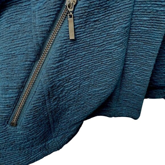 TORRID Moto Jacket Plus Size 4X (Torrid 4) Teal Blue Stretch Womens Blazer Zip - Picture 9 of 11